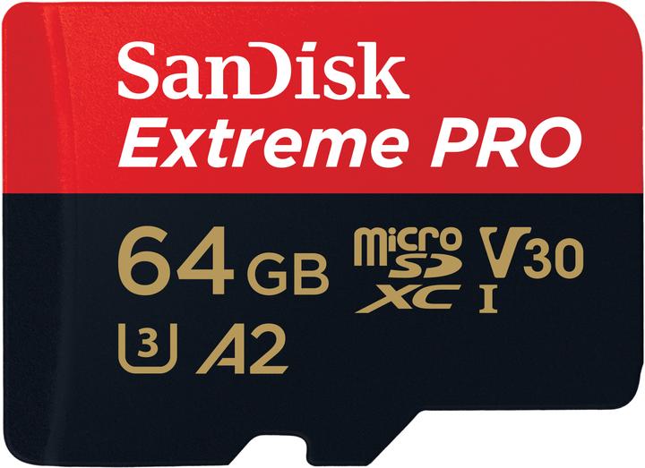 Immagine prodotto SanDisk Extreme PRO UHS-I V30 (64 GB, microSDXC, U3, UHS-I)