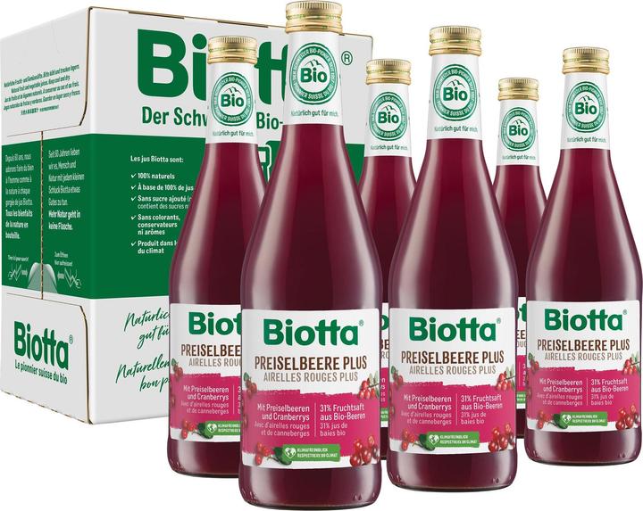 Produktbild Biotta Preiselbeere Plus (6 x 50 cl)