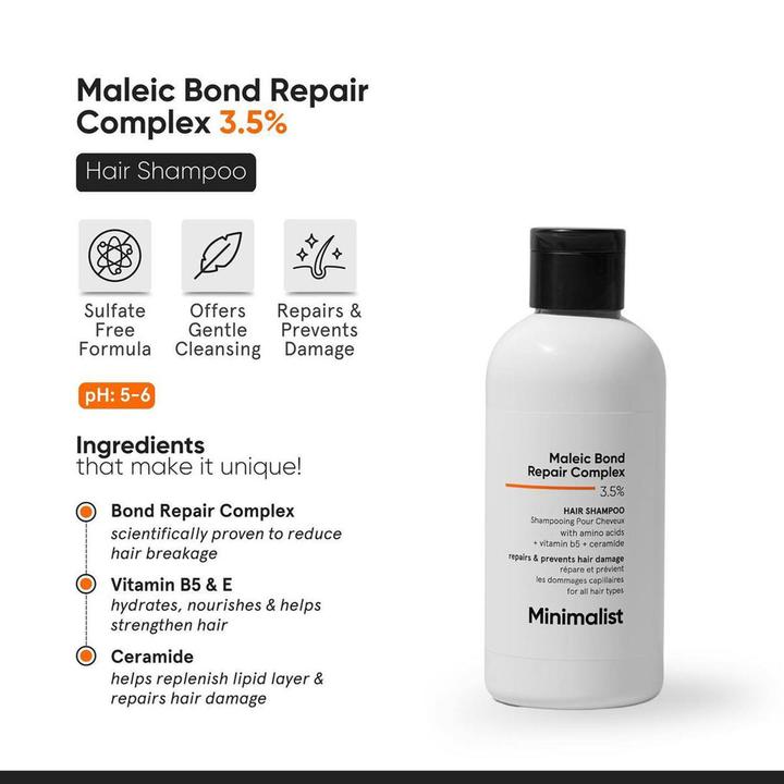 Immagine prodotto Minimalist Maleic Bond Repair Complex 3,5% Shampoo per capelli (250 ml, Shampoo liquido)