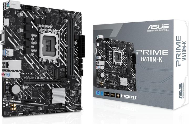 Productafbeelding ASUS MB PRIME -K Intel,1700,DDR5,mATX (LGA 1700, Intel H610, mATX)