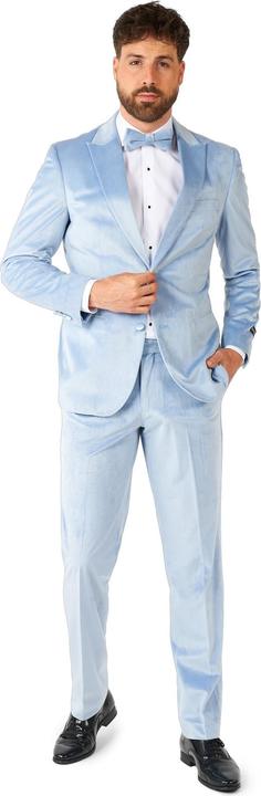 Produktbild OppoSuits Vintage Blue Velvet Deluxe Samtanzug (58)