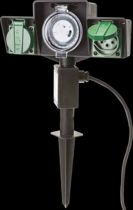 Image du produit Max Hauri Piquet de jardin 2x type 13 avec minuterie IP44
