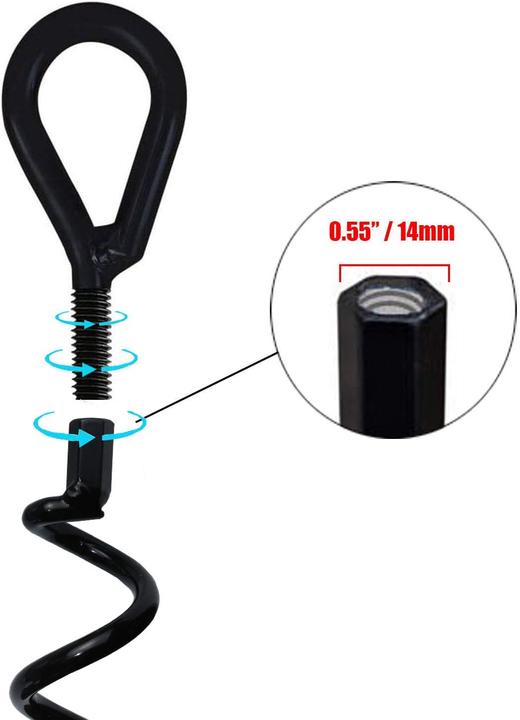 Immagine prodotto Jayzod 4-teiliges Spiral Erdanker-Kit für Zelte