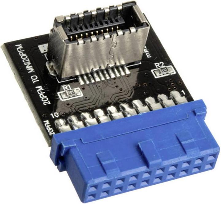 Produktbild Raijintek USB 3.0 20 Pin auf USB Mini 20 Pin Frontpanel USB Typ C Adapter