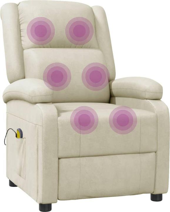 Immagine prodotto VidaXL Sedia da massaggio in similpelle bianca crema