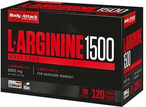 Body Attack L-Arginine 1500 (120 Stück, Kapseln, 200 g)