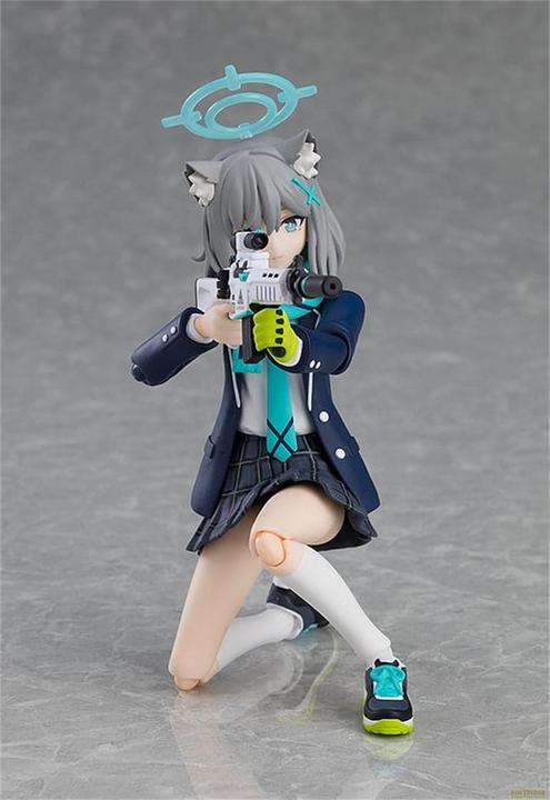 Actual product image Max Factory Blue Archive Figma Action Figure Shiroko Sunaookami (re-run) 15 cm