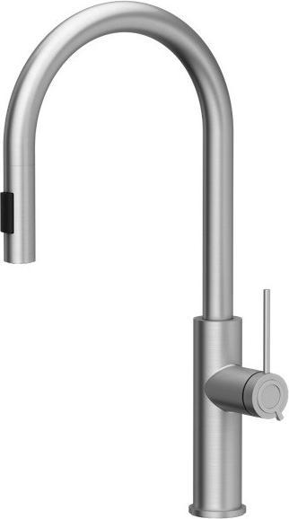 Miscelatore da cucina con tubo estraibile JENNIFER Q LINE SLIM 3623510 BS, acciaio