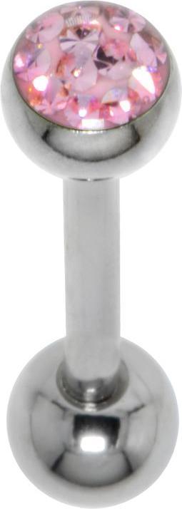 Bijouteria Zungenpiercing (Chirurgenstahl 316L, Epoxiharz, Kristall)