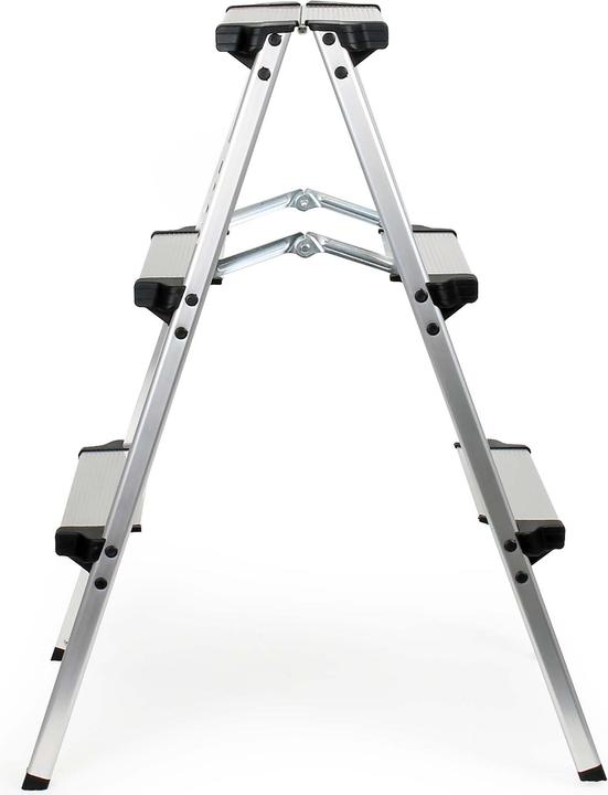 Produktbild Wiltec Klappleiter Aluminium 150kg Klapptritt Trittleiter Stehleiter Aluleiter (Klapptritt, 56.50 cm)