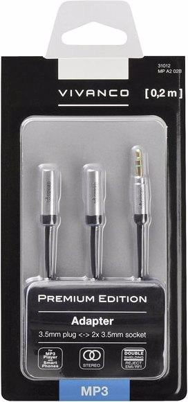 Image du produit Vivanco Adaptateur Y-jack (0.20 m, Jack 3,5 mm (AUX))