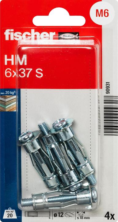 Actual product image Fischer SB cavity dowel (4 pcs.)