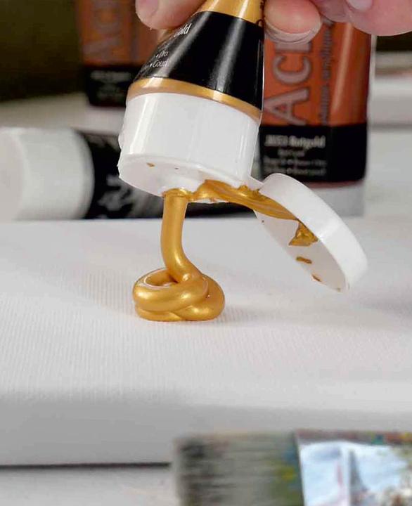 Immagine prodotto Kreul Vernice acrilica el Greco Acrylic Metallic, 75 ml, set da 4 (Oro, 75 ml)