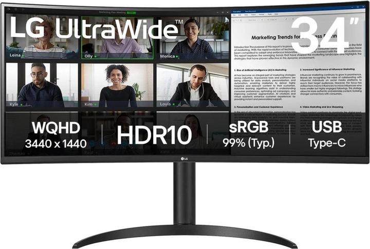 Produktbild LG 34WR55QK-B (3440 x 1440 Pixel, 34")