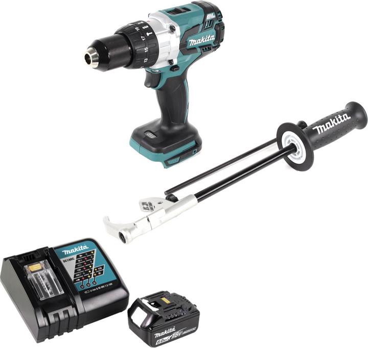 Produktbild Makita DHP 481 RG1 Akku Schlagbohrschrauber 18 V 115 Nm Brushless + 1x Akku 6,0 Ah + Ladegerät (Akkubetrieb)