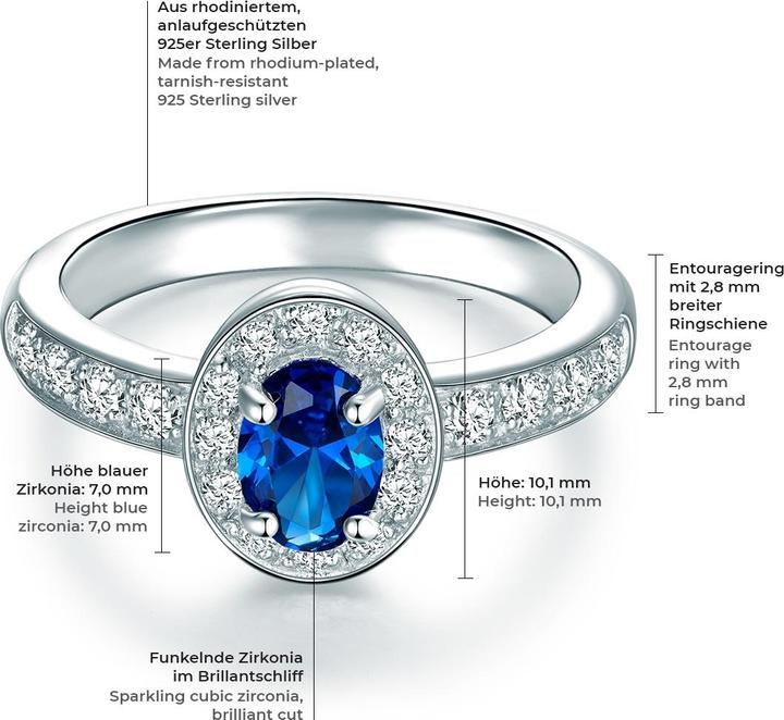 Produktbild Trilani Damen Sterling Silber Zirkonia silber - 6782 (26, 53, 925 Silber)