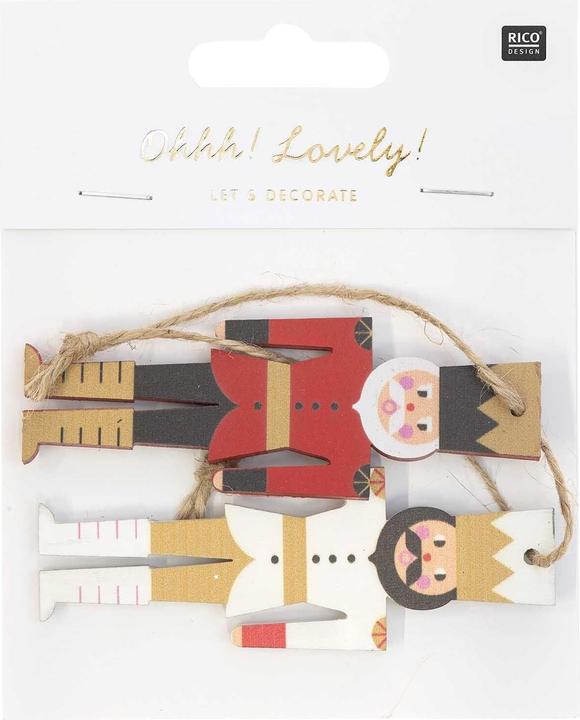 Produktbild Rico Design RICODESIG Geschenkanhänger Nussknacker 701034 2 Stück (Geschenktüte, 2 x)
