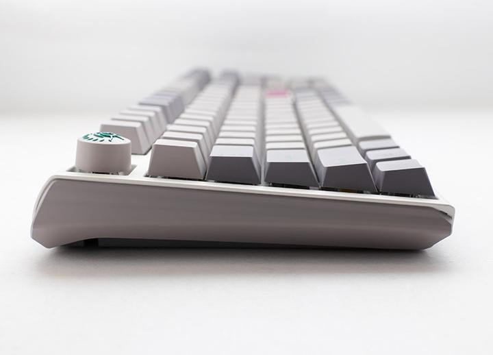 Actual product image Ducky One 3 Mist Grey TKL Gaming Keyboard, RGB LED - MX-Speed-Silver (US) (US, Cable)