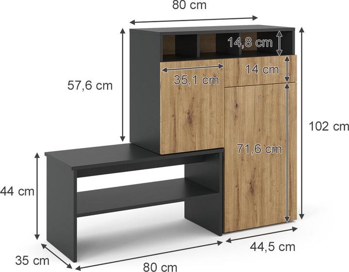 Image du produit Vicco Selena (125 x 35 x 102 cm)