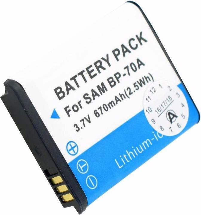 Immagine prodotto Samsung Akku BP-70A, BP70A, AQ100, ES65 (Batteria della fotocamera)