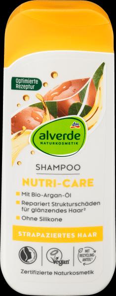 Produktbild dm alverde Shampoo Nutri Care Bio-Arganöl und Bio-Jojoba-Extrakt (Flüssiges Shampoo)