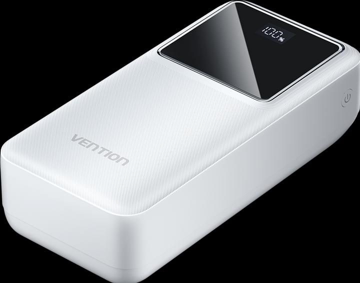 Produktbild Vention 30000mAh Power Bank (Micro-USB + USB-C + USB-A + USB-A) 22.5W White LED Display Type (30000 mAh, 22.50 W, 111 Wh)