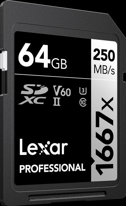 Lexar Professionnel 1667x (64 Go, SDXC, U3, UHS-II)
