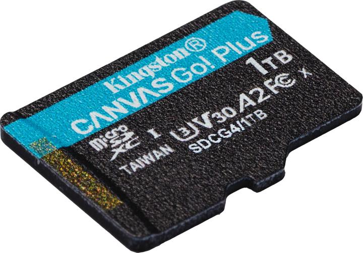 Image du produit Kingston Card Canvas Go Plus MicroSD +ADP 1TB (1000 Go, microSDXC, U3, UHS-I)