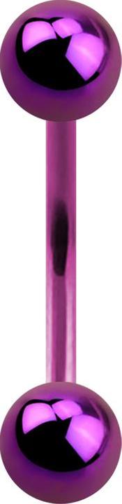 Star Piercing Micro Banane violett mit zwei Kugeln (Chirurgenstahl 316L, ohne Messing)