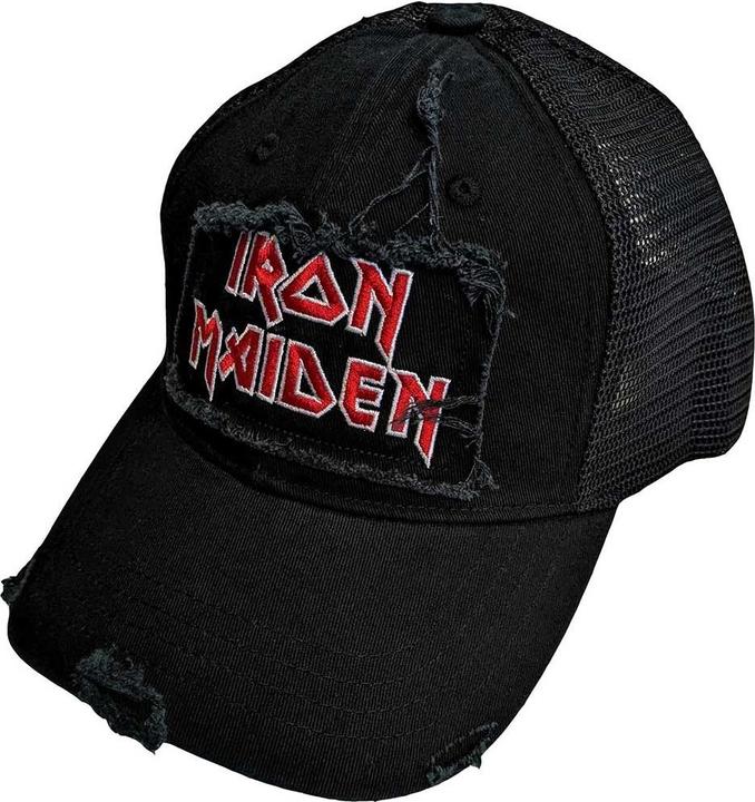 Actual product image Iron Maiden Scuffed Logo Mesh-Back Cap