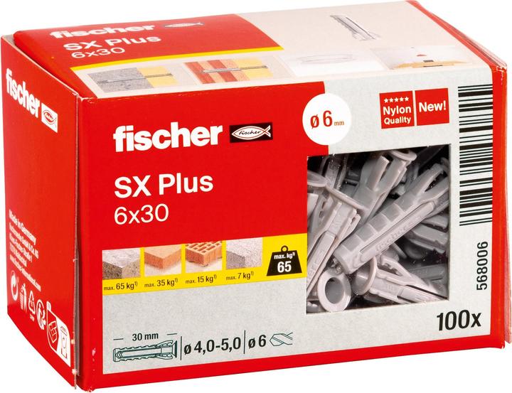 Actual product image Fischer Dowel SX Plus 6x30 (100 pcs.)
