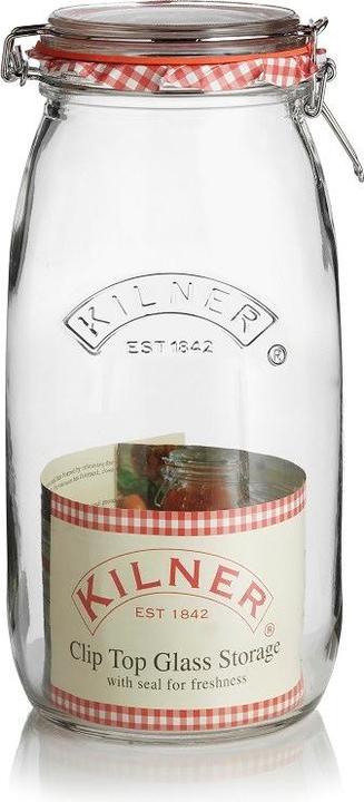 Image du produit Kilner 3L Round Cliptop Jar Glass Storage Container Canister Valuable Jar, Glass, 3L (3 l)