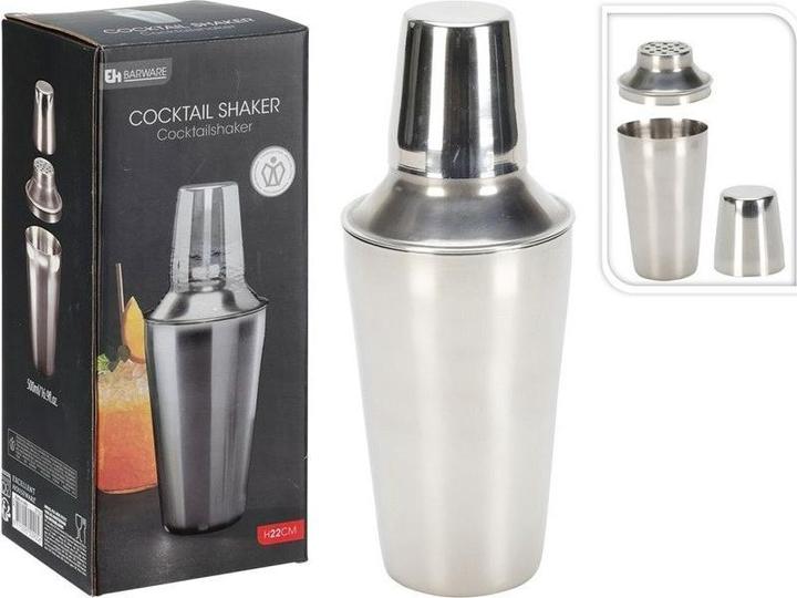 Actual product image Excellent Houseware Stainless steel cocktail shaker 500ml 3-piece (Cocktail shaker)