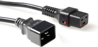 Actual product image Iec Lock 230V connection cable C19 lockable - C20 black 2.00 m (2 m)