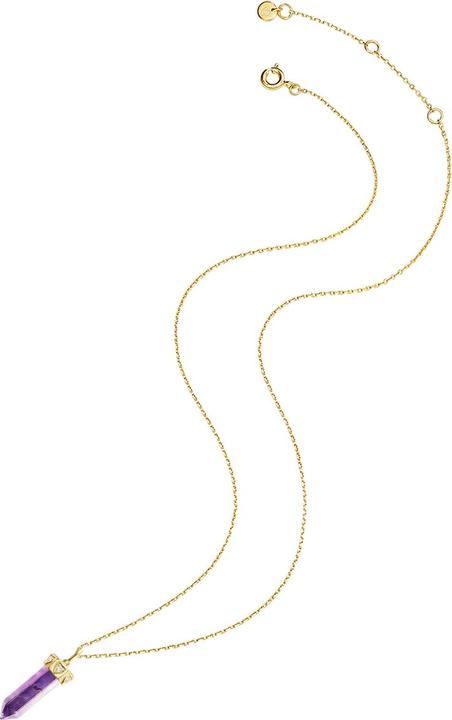 Image du produit Glanzstücke München Femmes argent sterling améthyste or jaune 45,0 cm chaîne de base + 5,0 cm d'extension - 26941 (Argent Sterling, 45 - 50 cm)