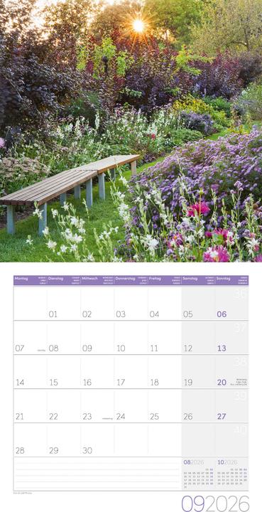 Produktbild In meinem Garten Kalender 2026 - 30x30 (30 x 30 cm, Harter Einband, Deutsch, Französisch, Englisch, Italienisch)