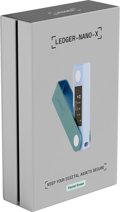 Immagine prodotto Ledger Nano X Verde Pastello (Ripple, Bitcoin, Litecoin, Cardano, TRON, Bitcoin Cash, Ethereum Classic, Ether, Stellar, Monero, Dogecoin)