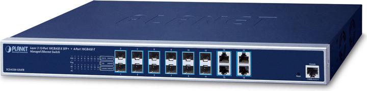 Actual product image Planet 12-Port 10G SFP+ + 4-Port 10GE Switch XGS-6320-12X4TR (12 Ports)