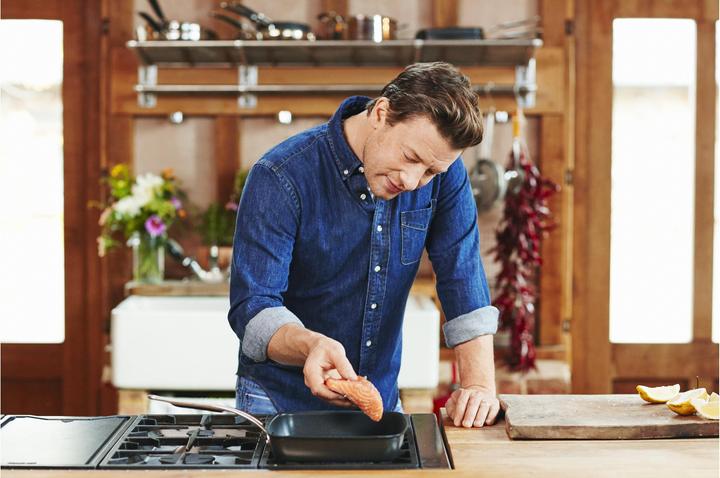 Actual product image Tefal Jamie Oliver Classics grill pan (27 cm, Grill pan, Cast iron)