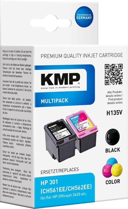 Produktbild KMP H135V Multipack BK/Color kompatibel mit HP CH 561/562 (M, BK, C, Y)