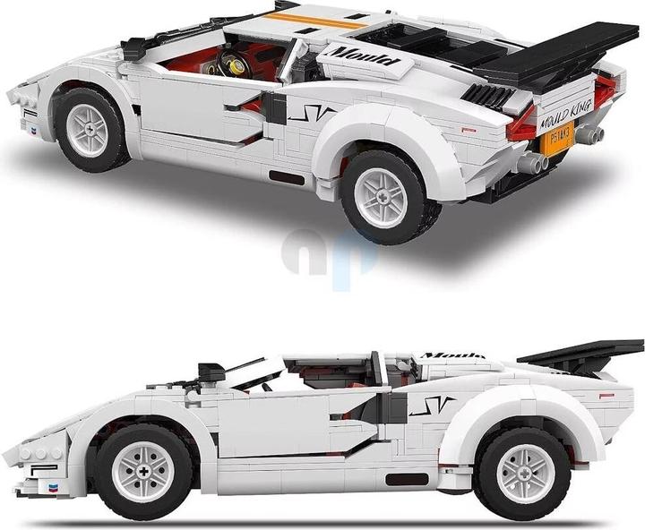 Actual product image Mould King 10045 - Voiture de sport italienne blanche (1349 pièces)