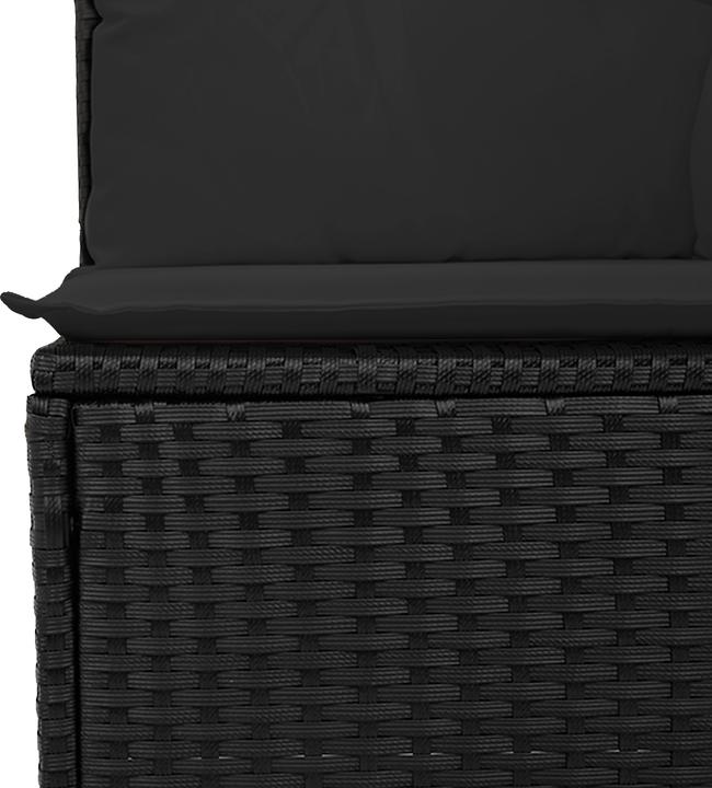 Produktbild VidaXL 9-teiliges Garten Sofa Set mit Kissen Schwarz Poly Rattan Akazie