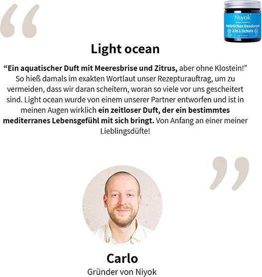 Actual product image Niyok Deodorant cream Light Ocean (Crème, 40 ml)