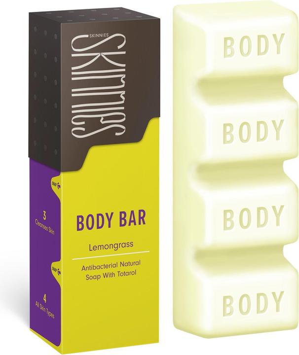 Skinnies Body Bar Lemongrass (Hartseife, 100 ml)