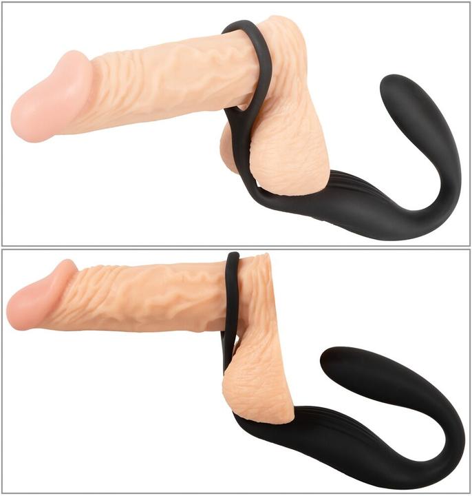 Produktbild Black Velvets Cock ring with RC butt plug (2.60 cm)