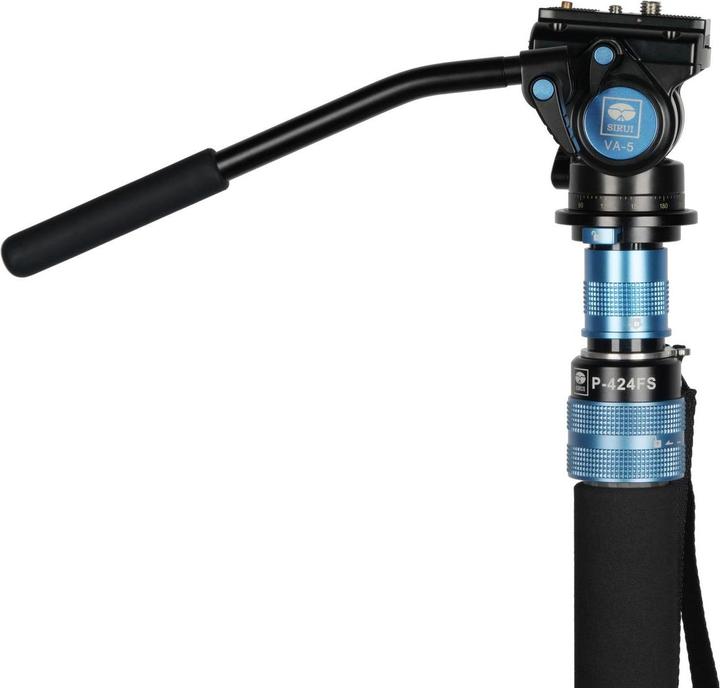 Actual product image Sirui P-424FS + VA5 Carbon monopod 168 cm with stand spreader + video head (Metal, Carbon)