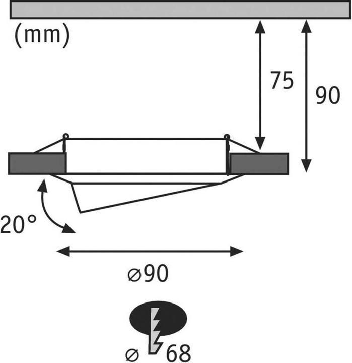Actual product image Paulmann Recessed luminaire Base Set (350 lm, GU10)