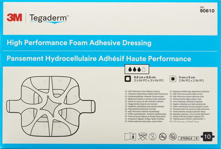 Energie-Label 3M TEGADERM FOAM HP Schaumkompressen 5x 5 cm adhäsiv, 10 Stück