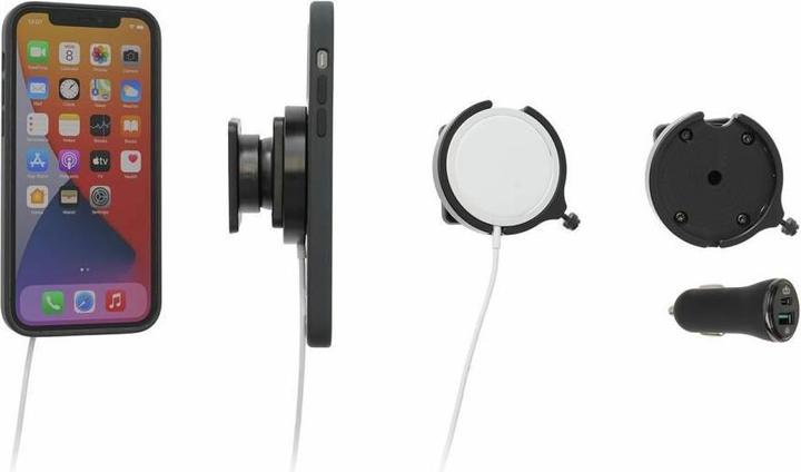 Image du produit Brodit Support MagSafe avec rotule et adaptateur de charge pour voiture