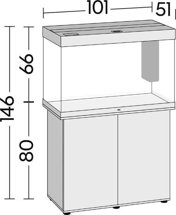 Actual product image Juwel Aquarium Schrank Rio 290, 101x51cm, H=80m, weiss